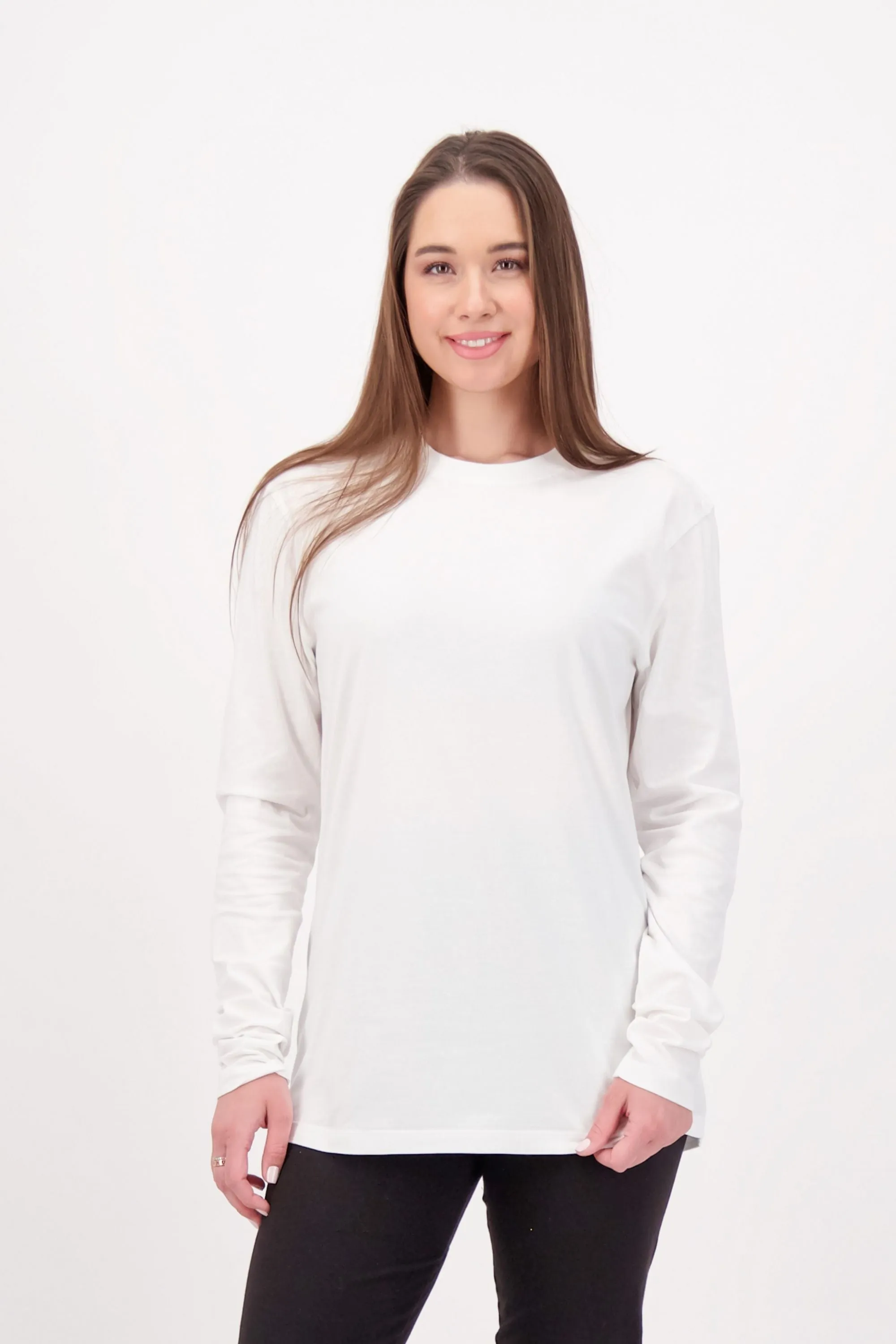 3-Pack Gender-Neutral Long Sleeve White T-Shirts | Organic Cotton, Soft & Durable Essentials