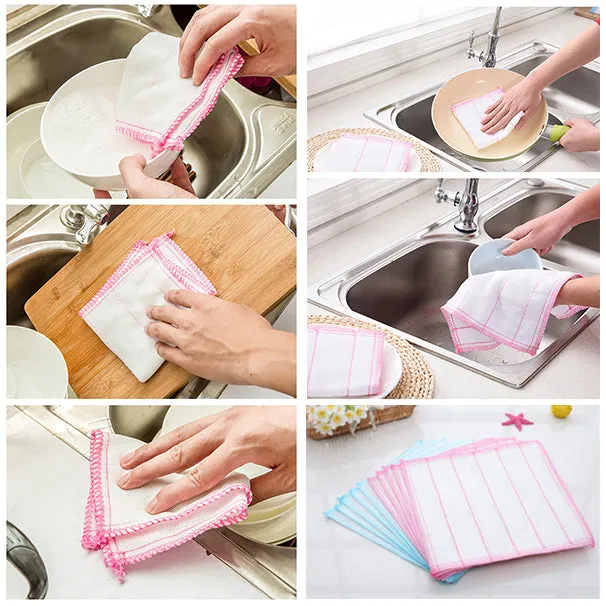 8 Layers Microfibre Kitchen Cloth (3 Pcs)