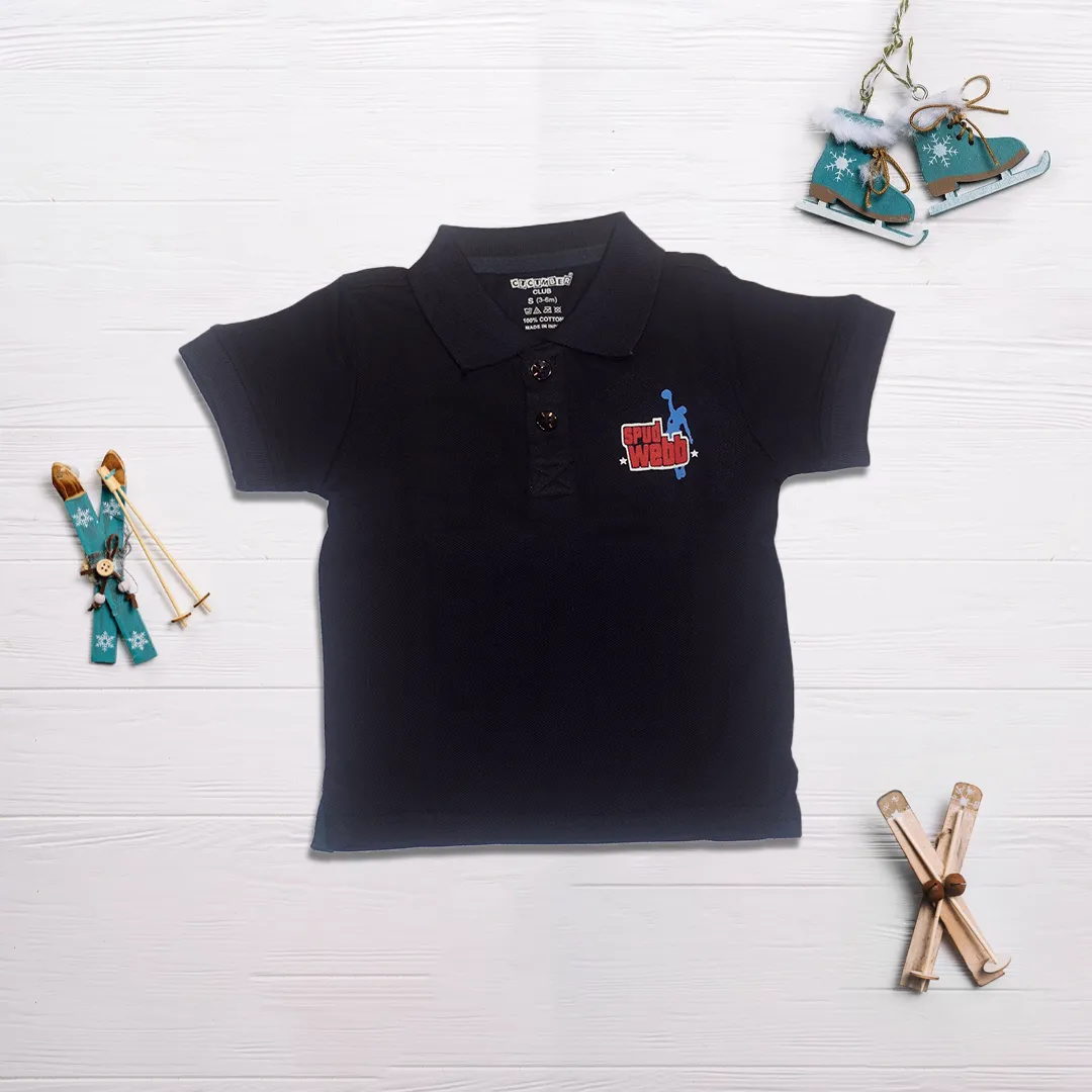 Black Collar T-Shirt for Kids