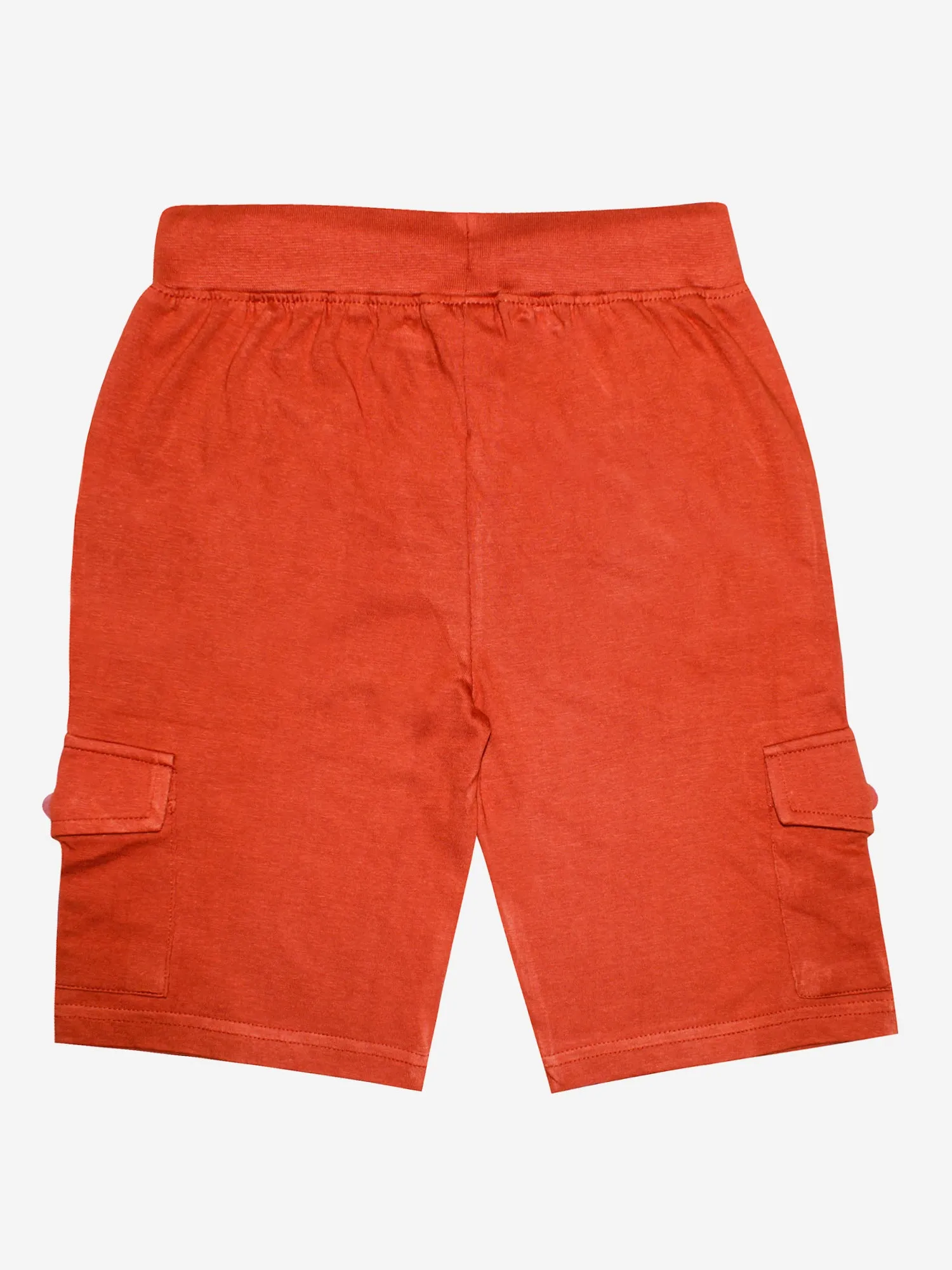 Boy's Knee Length Cotton Jersey Cargo Shorts- Pack of 2