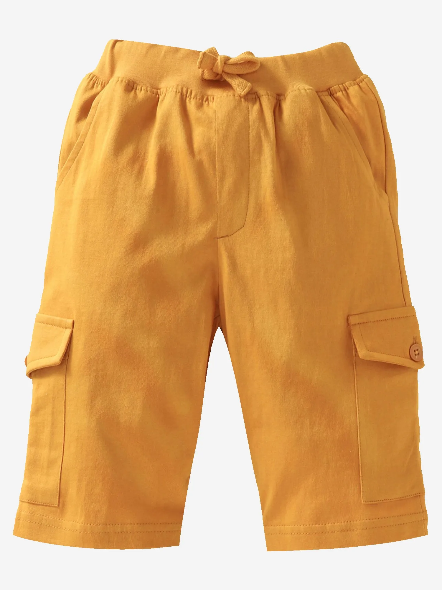 Boy's Knee Length Cotton Jersey Cargo Shorts- Pack of 2