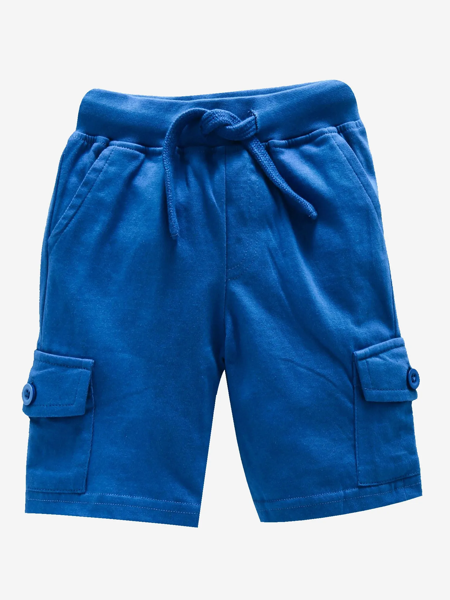 Boy's Knee Length Cotton Jersey Cargo Shorts- Pack of 2