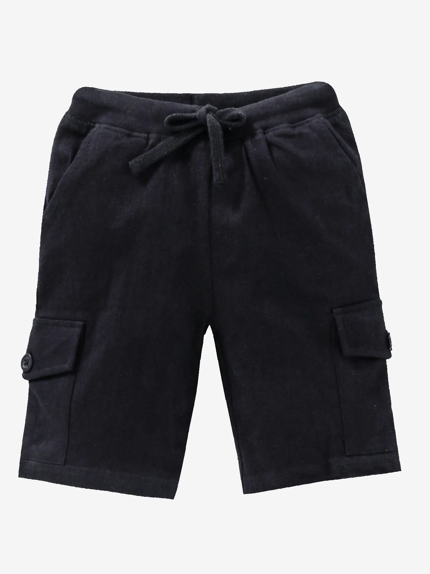 Boy's Knee Length Cotton Jersey Cargo Shorts- Pack of 2