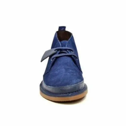 British Walkers Cambridge Desert Boots Men's Navy Blue Leather and Suede