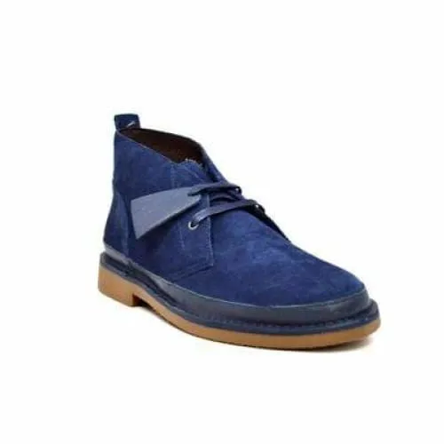 British Walkers Cambridge Desert Boots Men's Navy Blue Leather and Suede