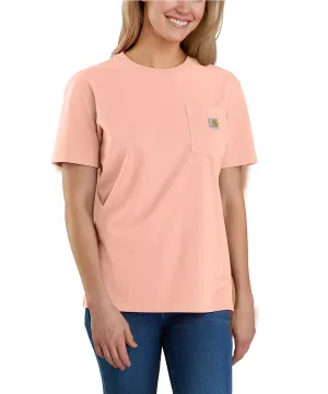 Carhartt Women’s WK87 Short Sleeve Pocket T-Shirt - Tropical Peach