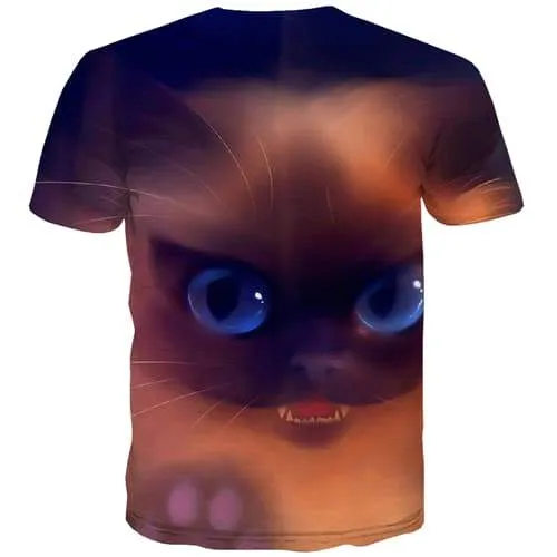 Cat T shirts Men Abstract T-shirts Graphic Galaxy Tshirt Printed Lovely T-shirts 3d Animal Tshirts Novelty Short Sleeve Fashion