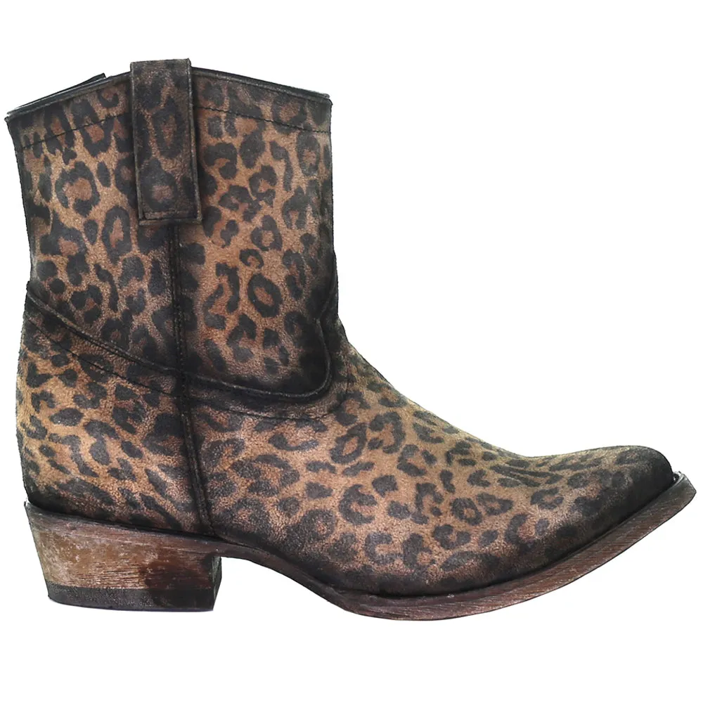 Cheetah Round Toe Cowboy Booties