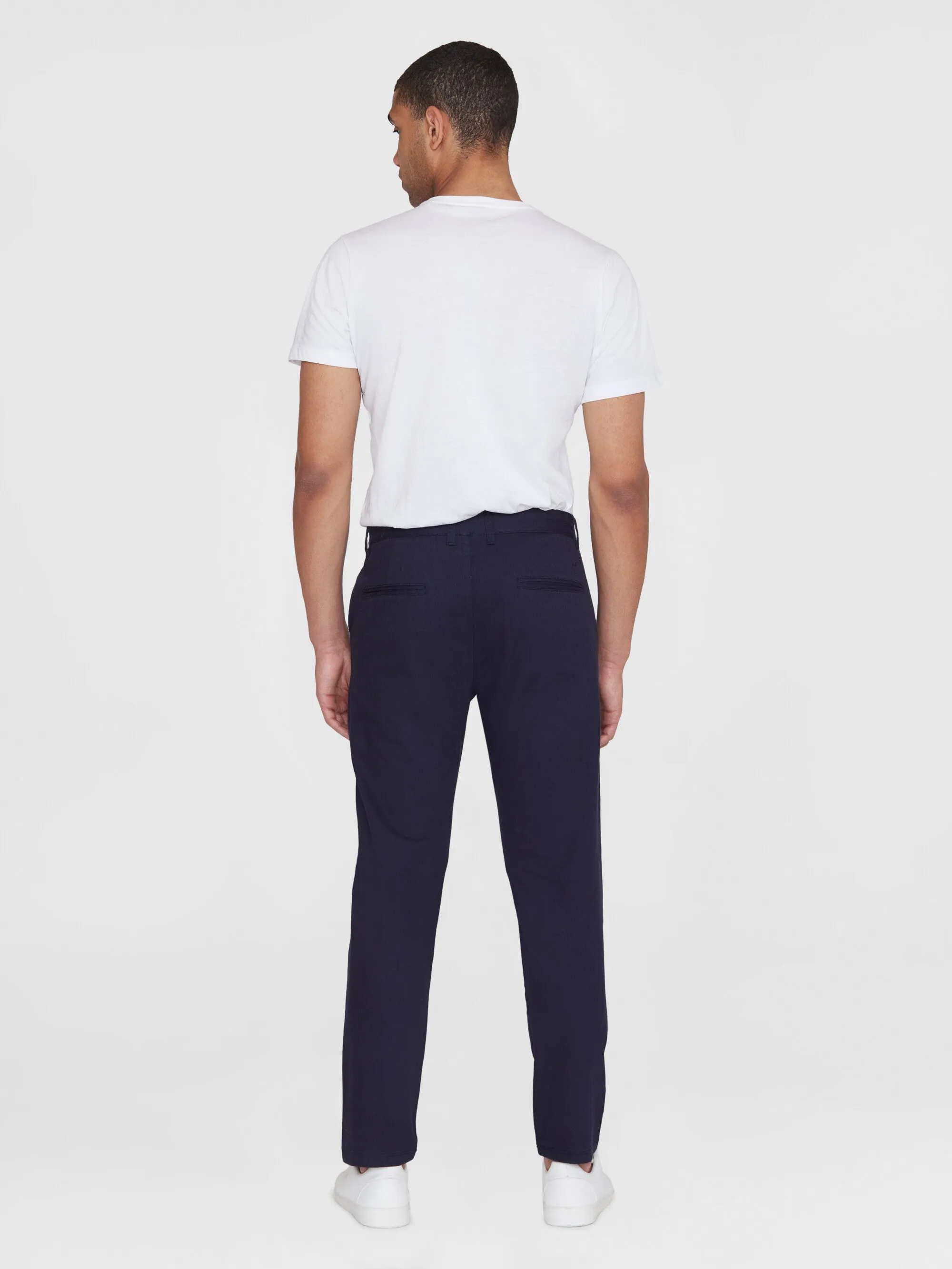 CHUCK regular herringbone pants - GOTS/Vegan - Night Sky