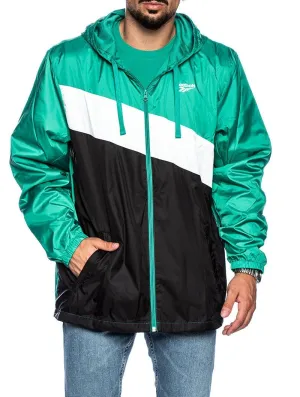 CL WP WINDBREAK JACKET IN BLACK AND GREEN