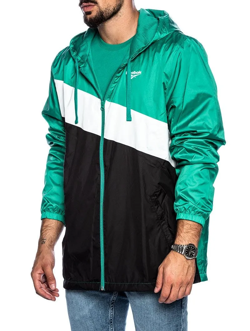 CL WP WINDBREAK JACKET IN BLACK AND GREEN