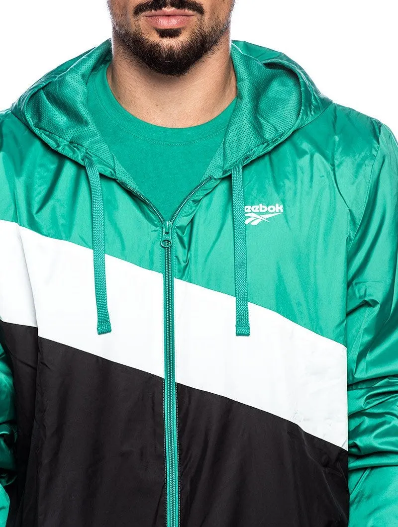 CL WP WINDBREAK JACKET IN BLACK AND GREEN