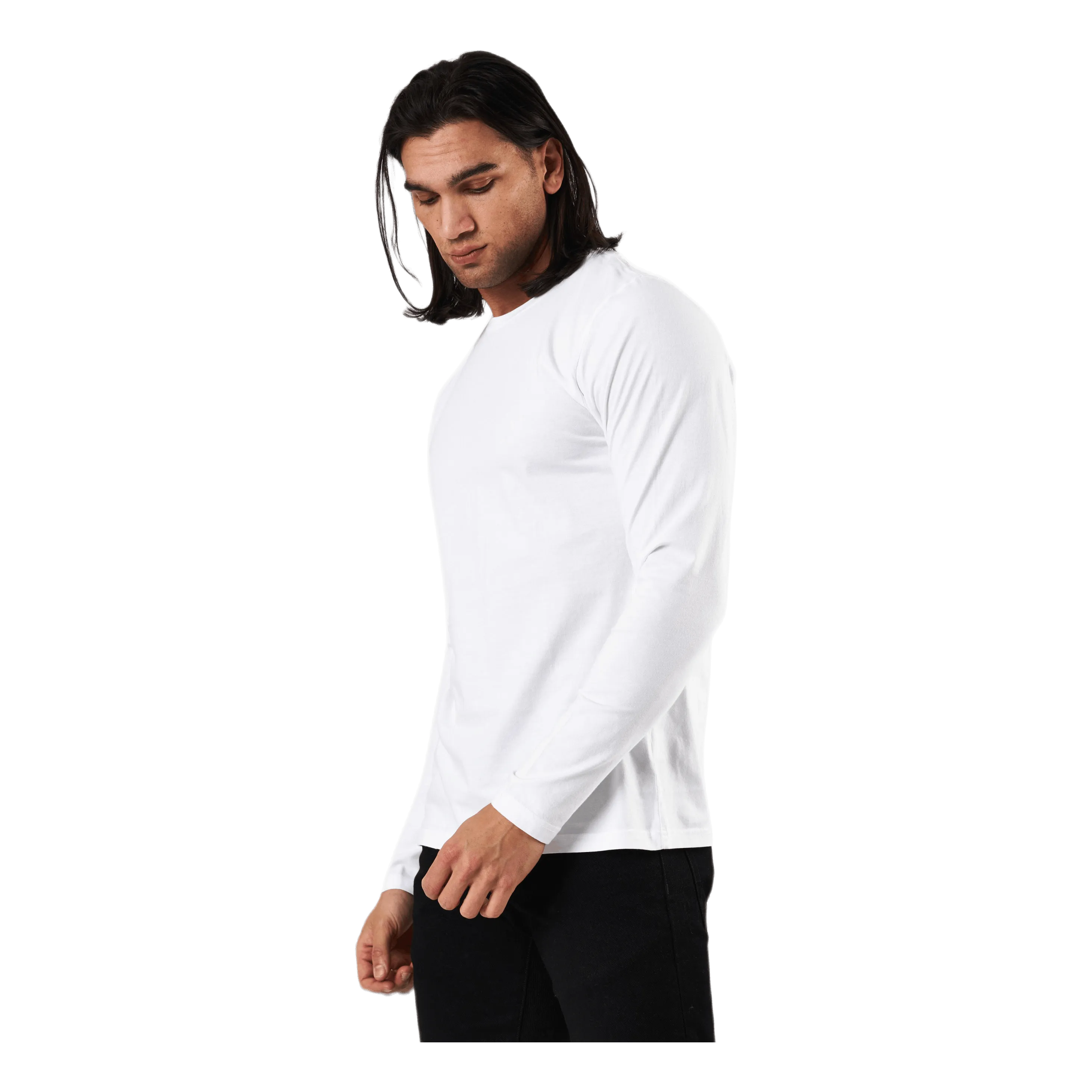 Classic Organic Long Sleeve Te White