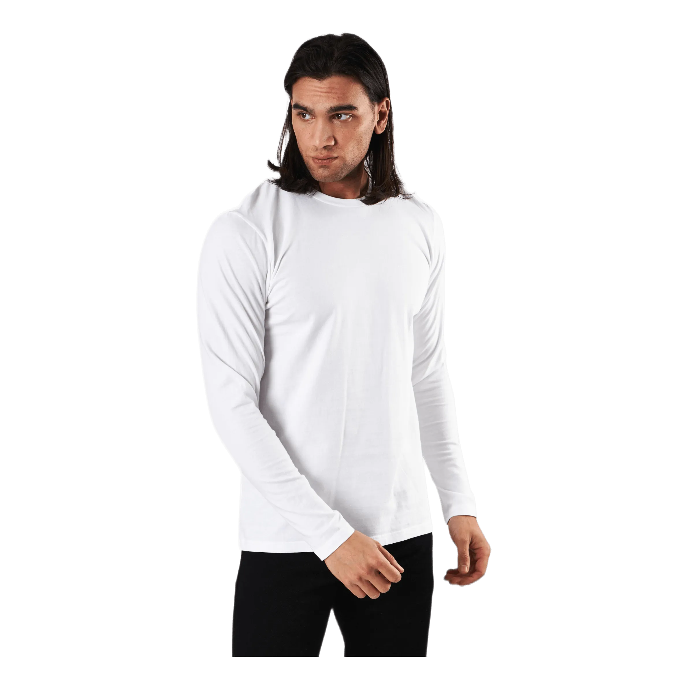 Classic Organic Long Sleeve Te White