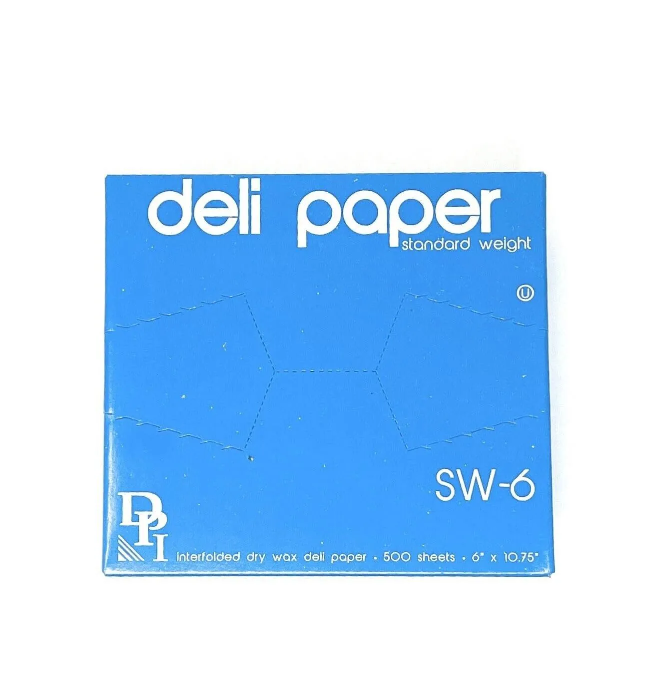 Durable Packaging - 6" x 10.75" Interfolded Deli Wrap Wax Paper - 500 Count