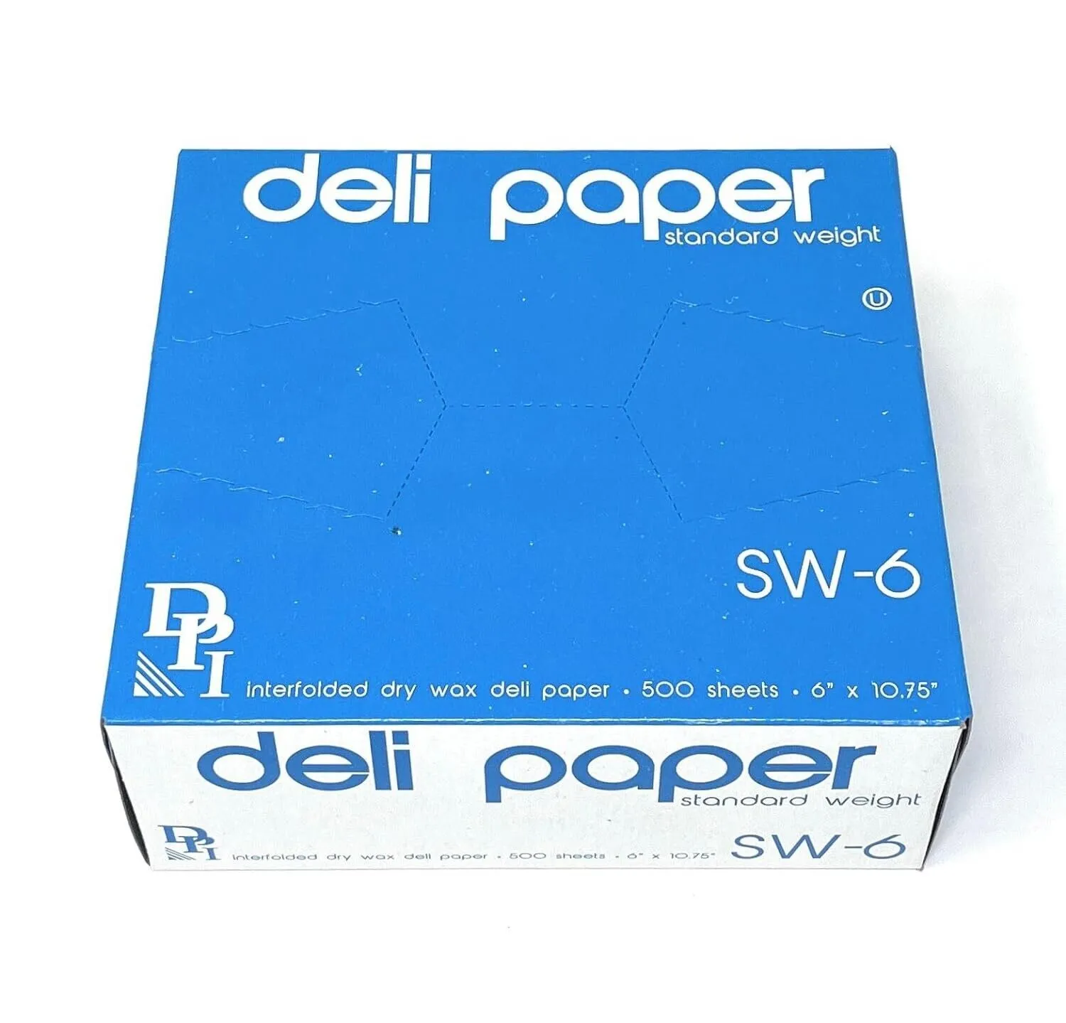 Durable Packaging - 6" x 10.75" Interfolded Deli Wrap Wax Paper - 500 Count