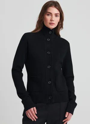 Extra-Fine Merino Button-Up Cardigan