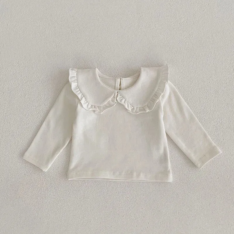 Flower Embroidered Knit Baby Girl Clothing Set