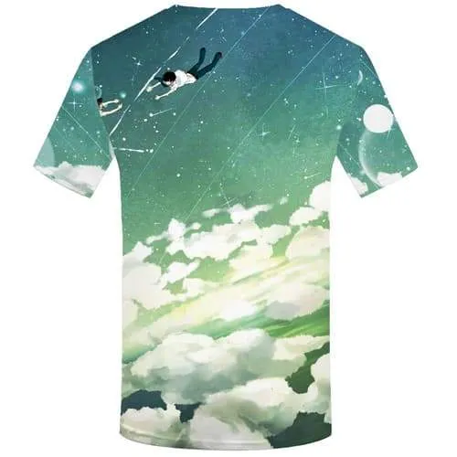 Galaxy Space T shirts Men Cloud T-shirts Graphic Graffiti Tshirt Anime Art Shirt Print Character T shirts Funny Short Sleeve