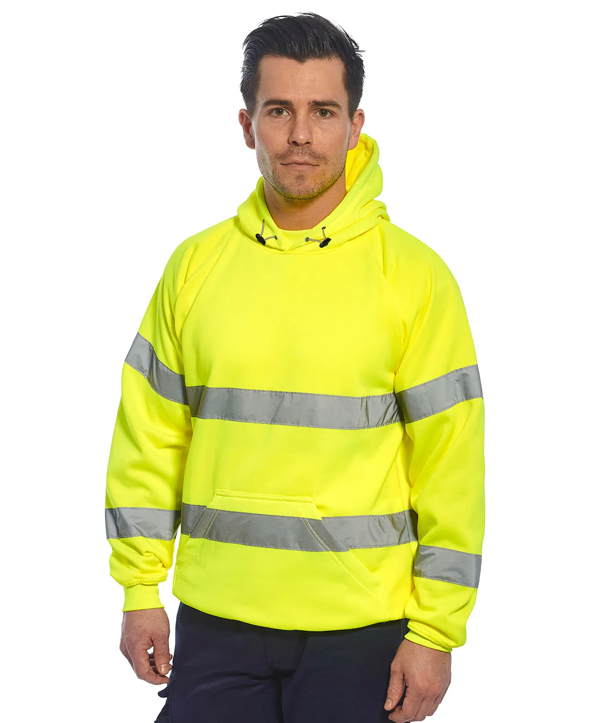 Hi-vis hooded sweatshirt (B304) | Orange