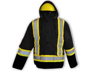 Hi-Visibility 4-in-1 Safety Parka with Reflective Stripes