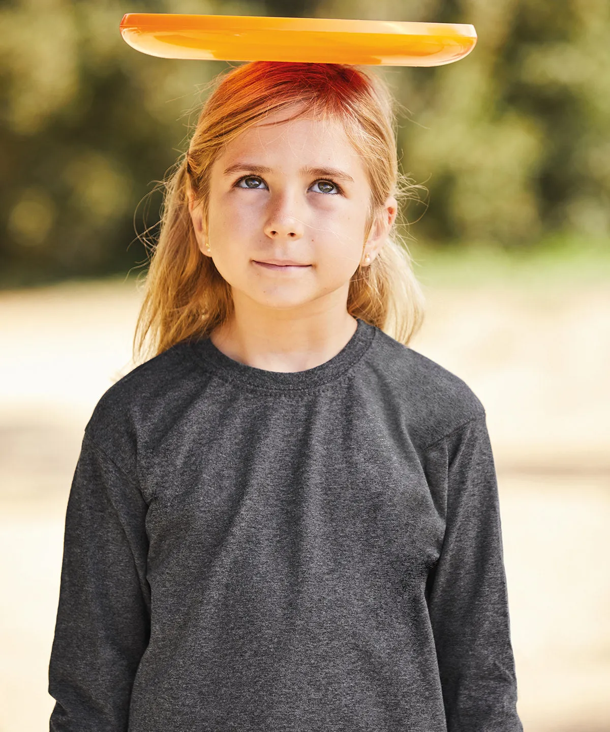 Kids long sleeve valueweight T | Heather Grey