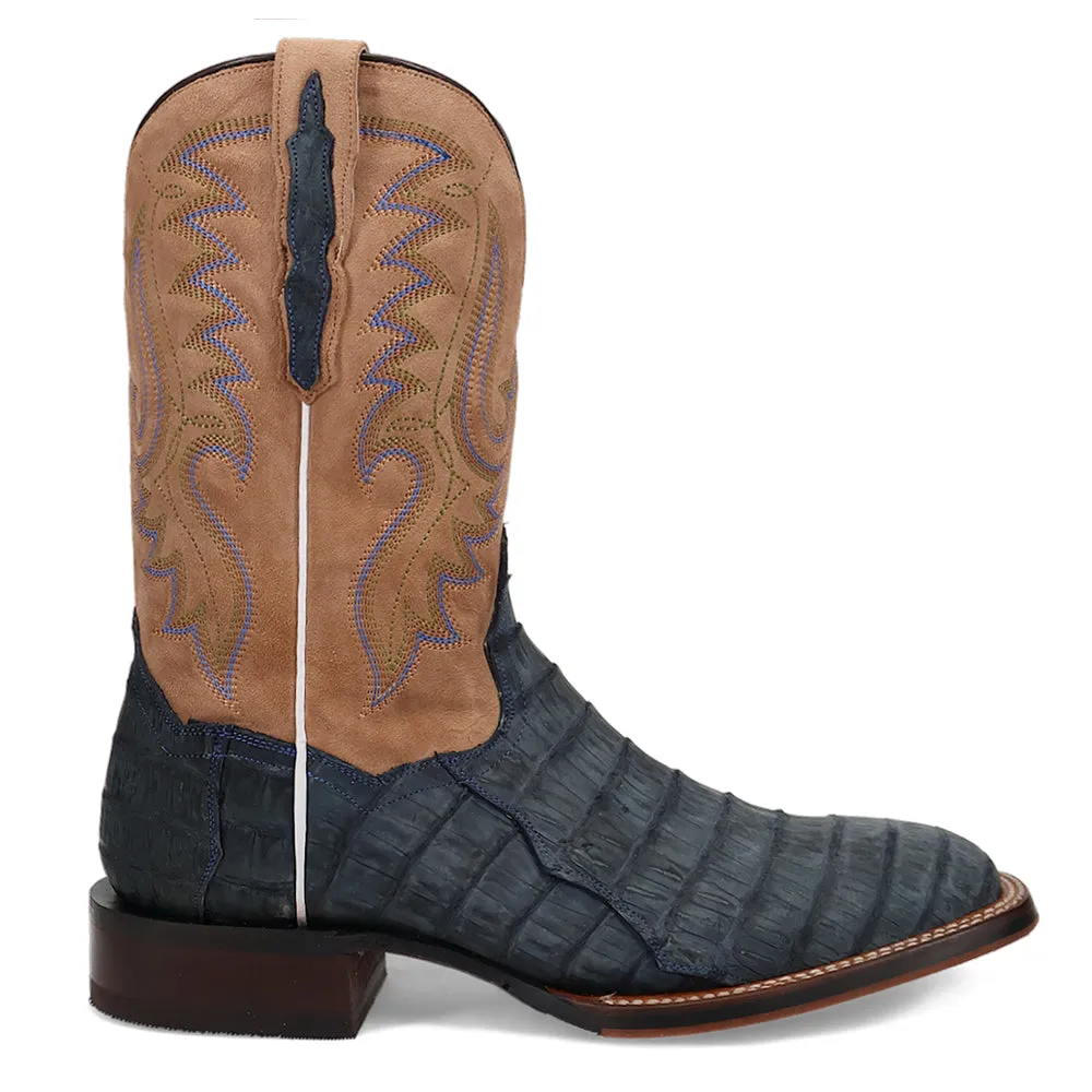 Leon Caiman Embroidered Square Toe Cowboy Boots