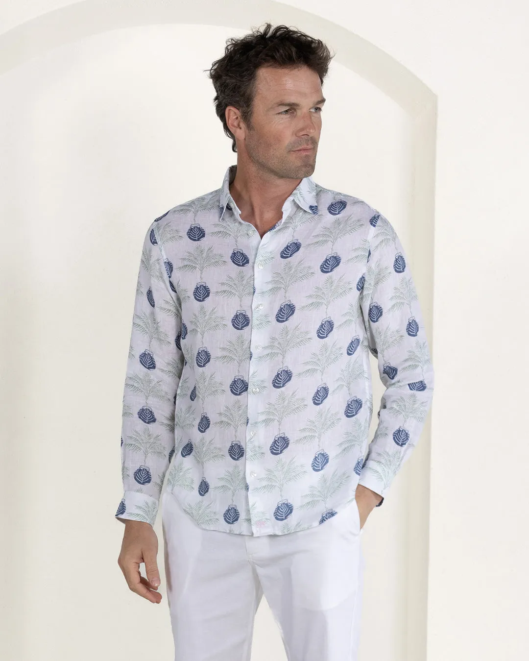 Linen Shirt POTTED PALM