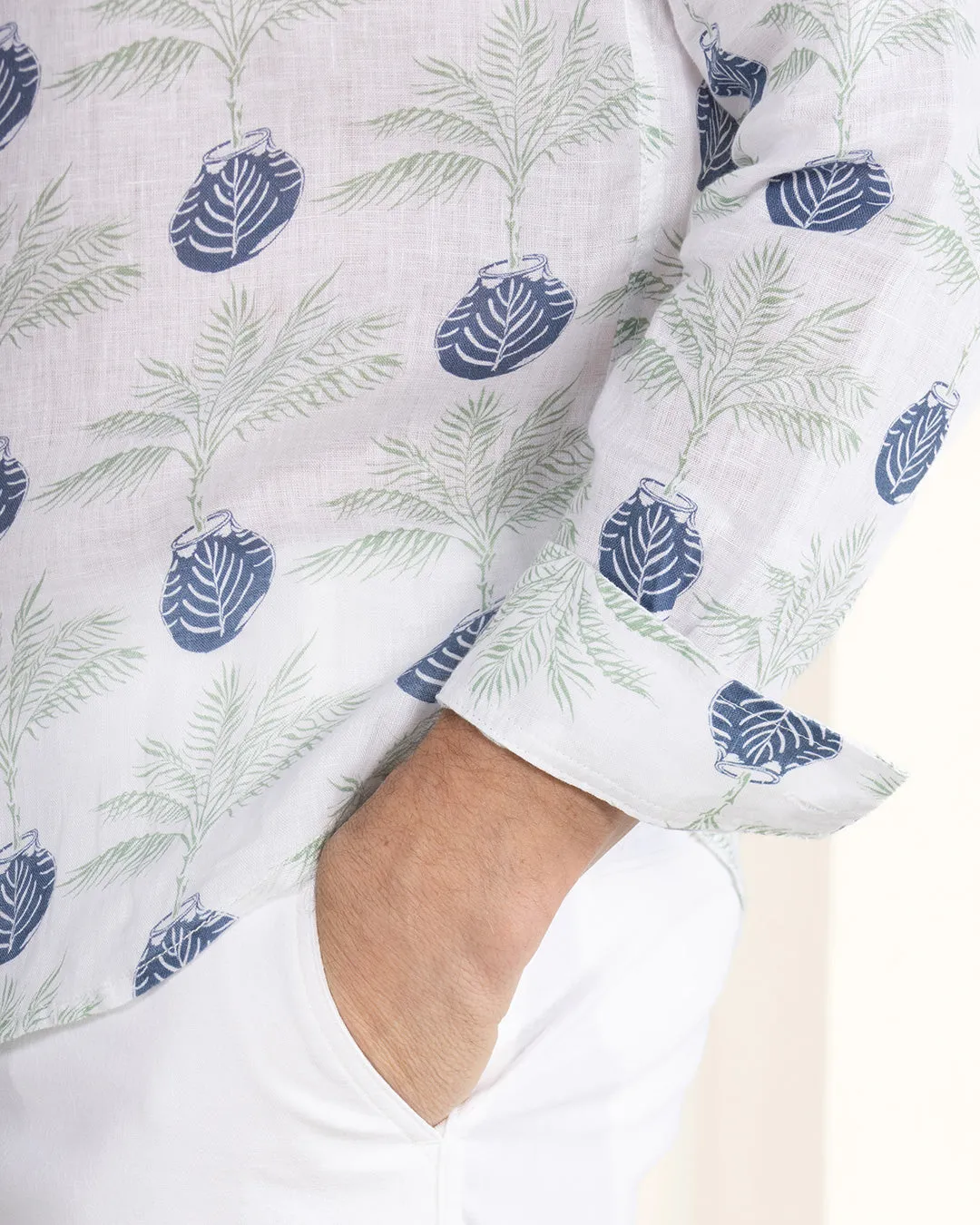 Linen Shirt POTTED PALM