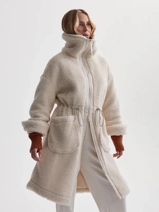 Logan Sherpa Coat Sandshell