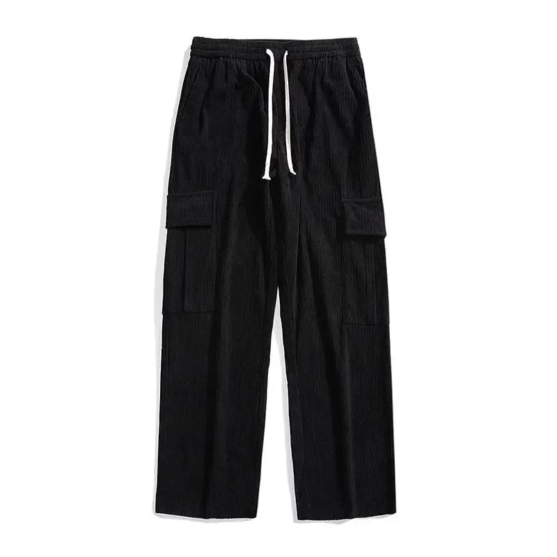 Loose Corduroy Cargo Pants