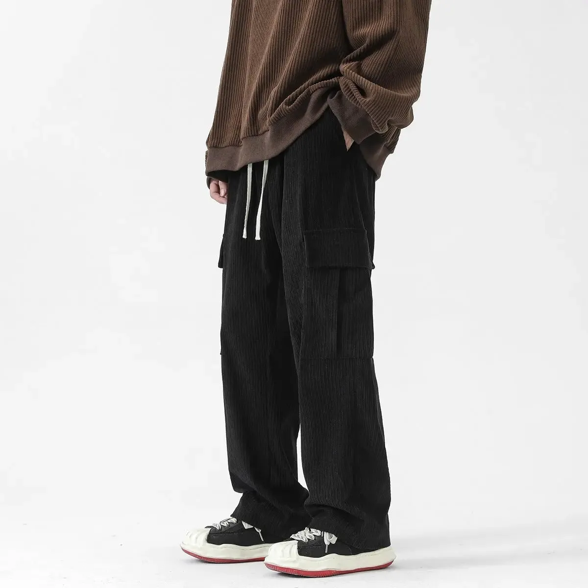 Loose Corduroy Cargo Pants