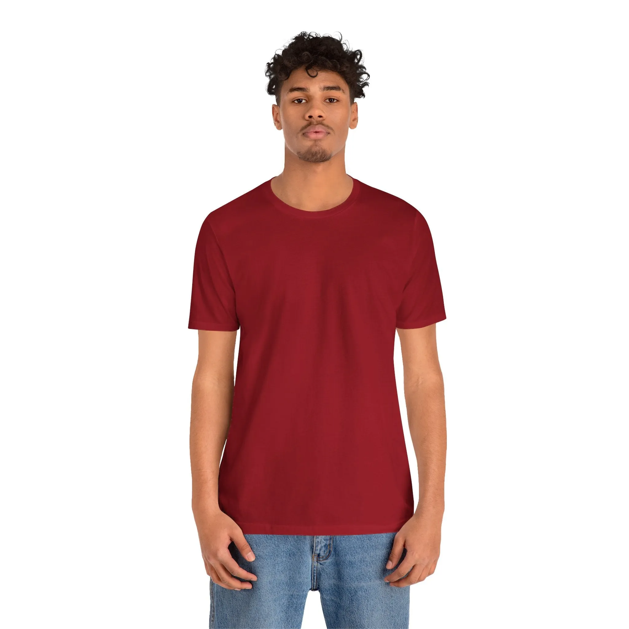 Men's Canvas Red T Shirts Premium Casual Short Sleeve Classic Fit Crew Neck Shirts