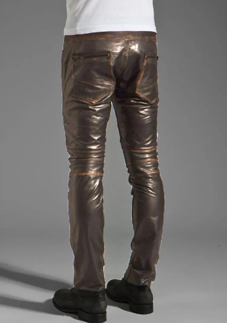 Men's Rogue Leather Pants in Dark Brown