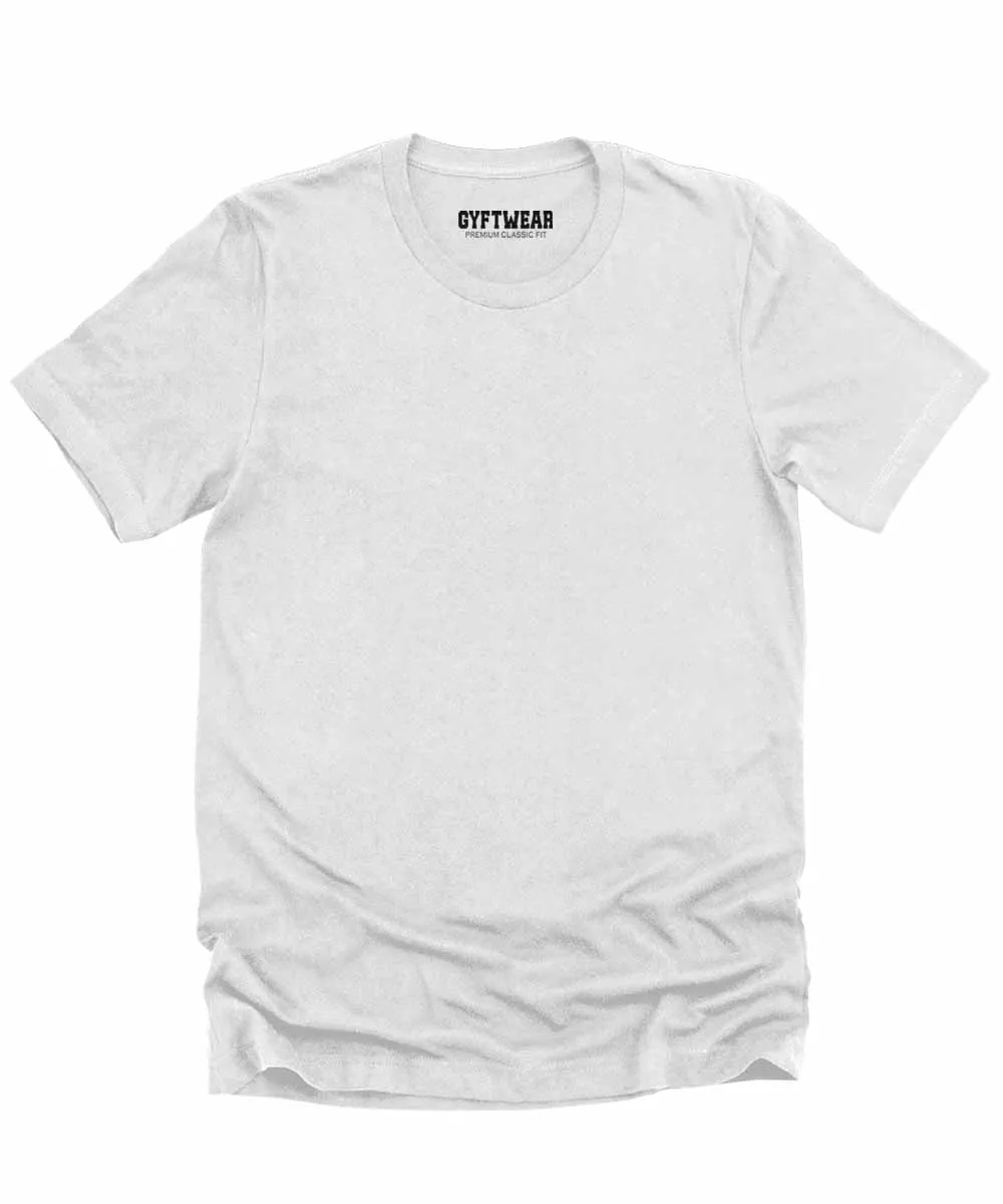 Men's White T Shirts Premium Casual Short Sleeve Classic Fit Crew Neck Shirts