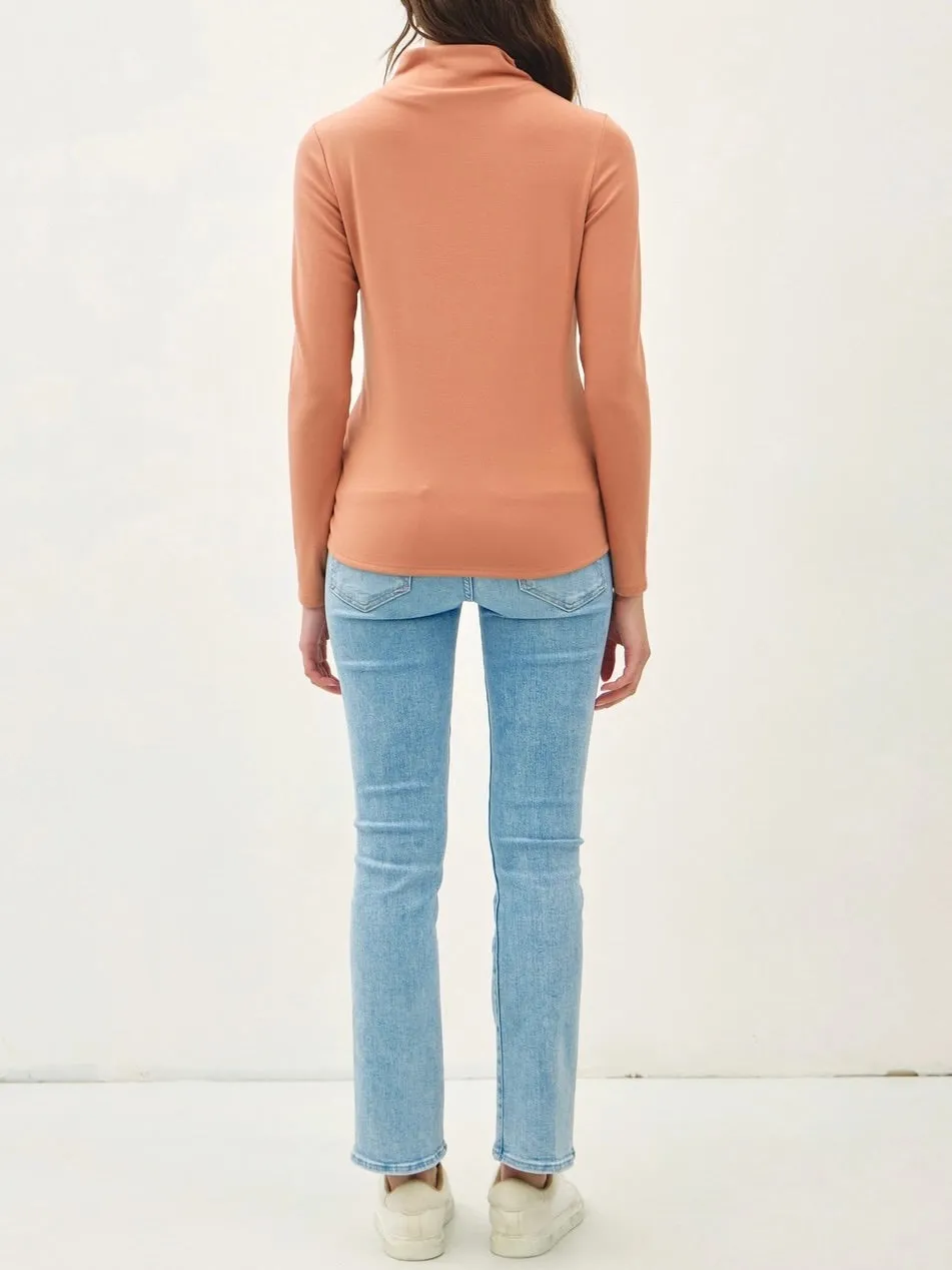 Mock Neck Top - Persimmon