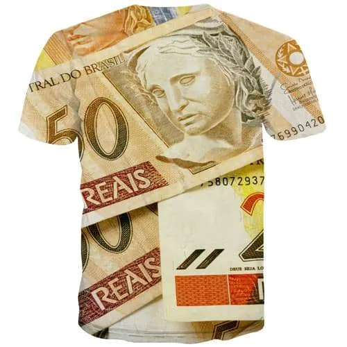 Money T shirts Men Character Tshirts Casual Cartoon T-shirts 3d Funny Tshirts Novelty Harajuku T-shirts Graphic Short Sleeve