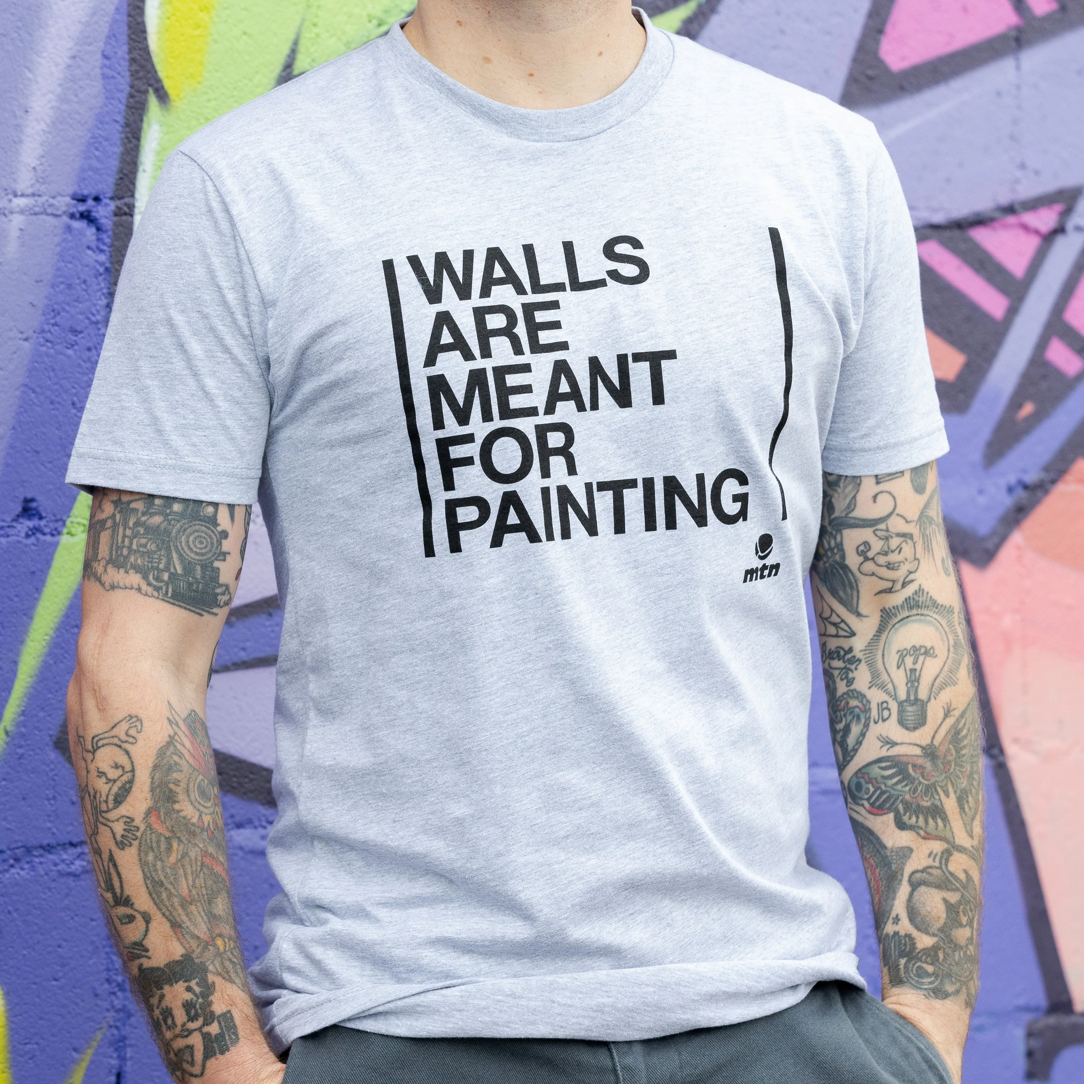 MTN Paint Walls Tee- Grey