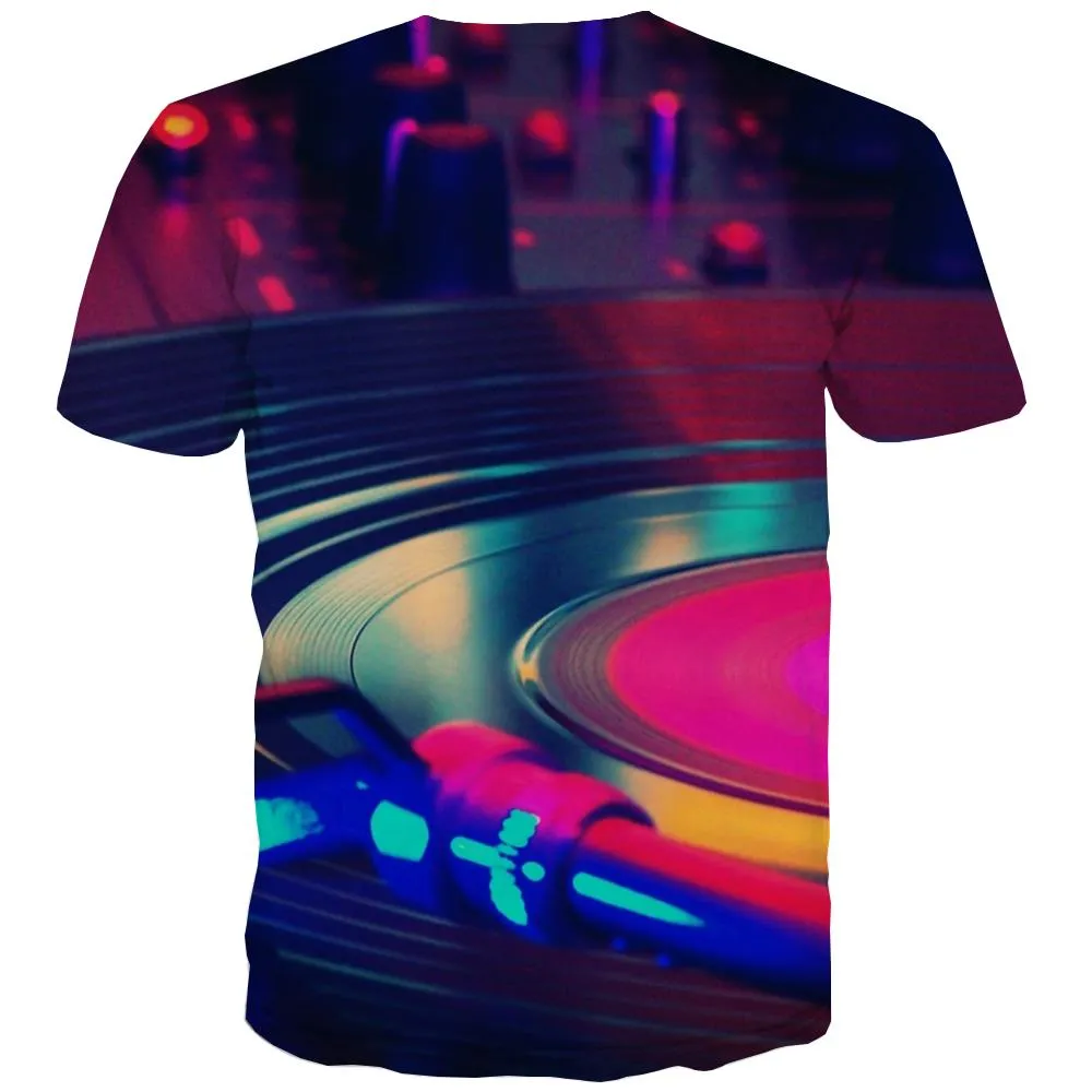 Music T shirts Men Instrument Tshirts Novelty Retro Shirt Print Electronic T-shirts 3d