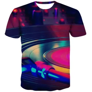 Music T shirts Men Instrument Tshirts Novelty Retro Shirt Print Electronic T-shirts 3d