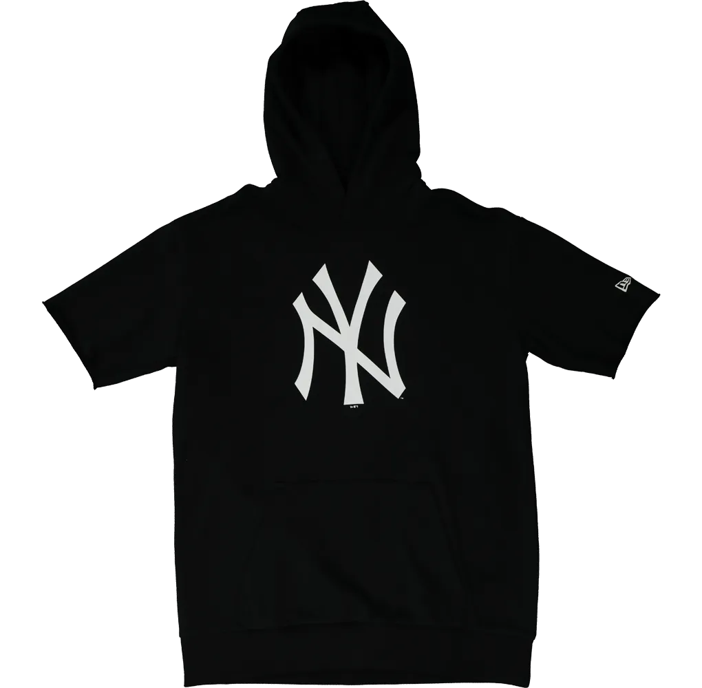 New Era New York Yankees Oversized Short Sleeve Hoodie Black