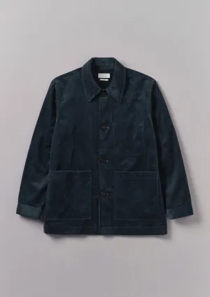 Organic Cord Point Collar Jacket | Dusty Navy