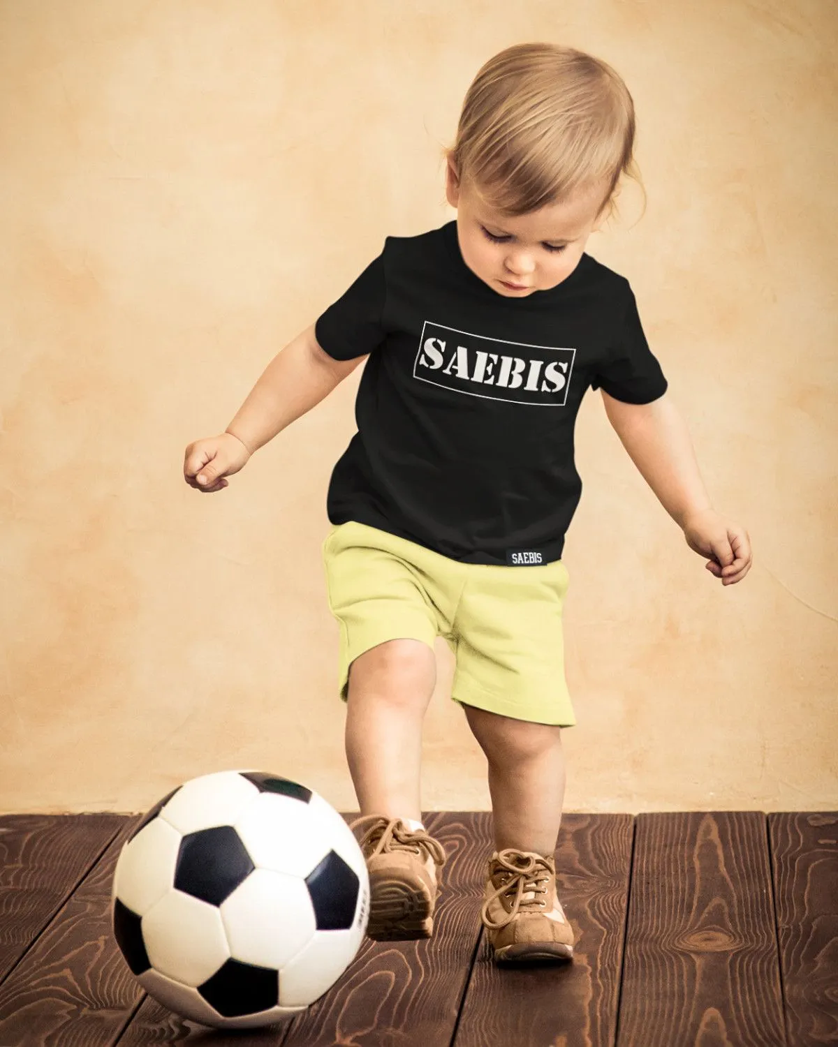 SAEBIS® White Box Classic Kinder T-Shirt schwarz