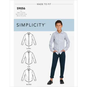 Simplicity Sewing Pattern S9056 Children's & Teen Boys' Shirts