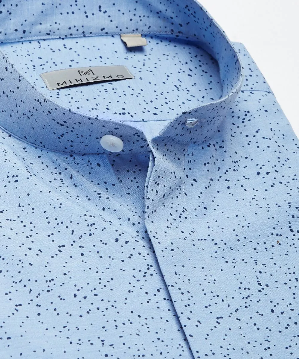 Sky Blue Printed Shirt