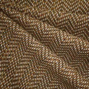 Soft Tweedy Chevron Wool Blend Coating Cinnamon/Multi