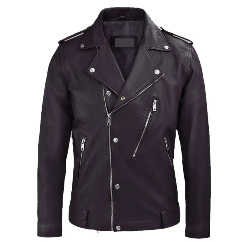 Super Best Fashion High Quality Beast Purple Biker Leather Jacket