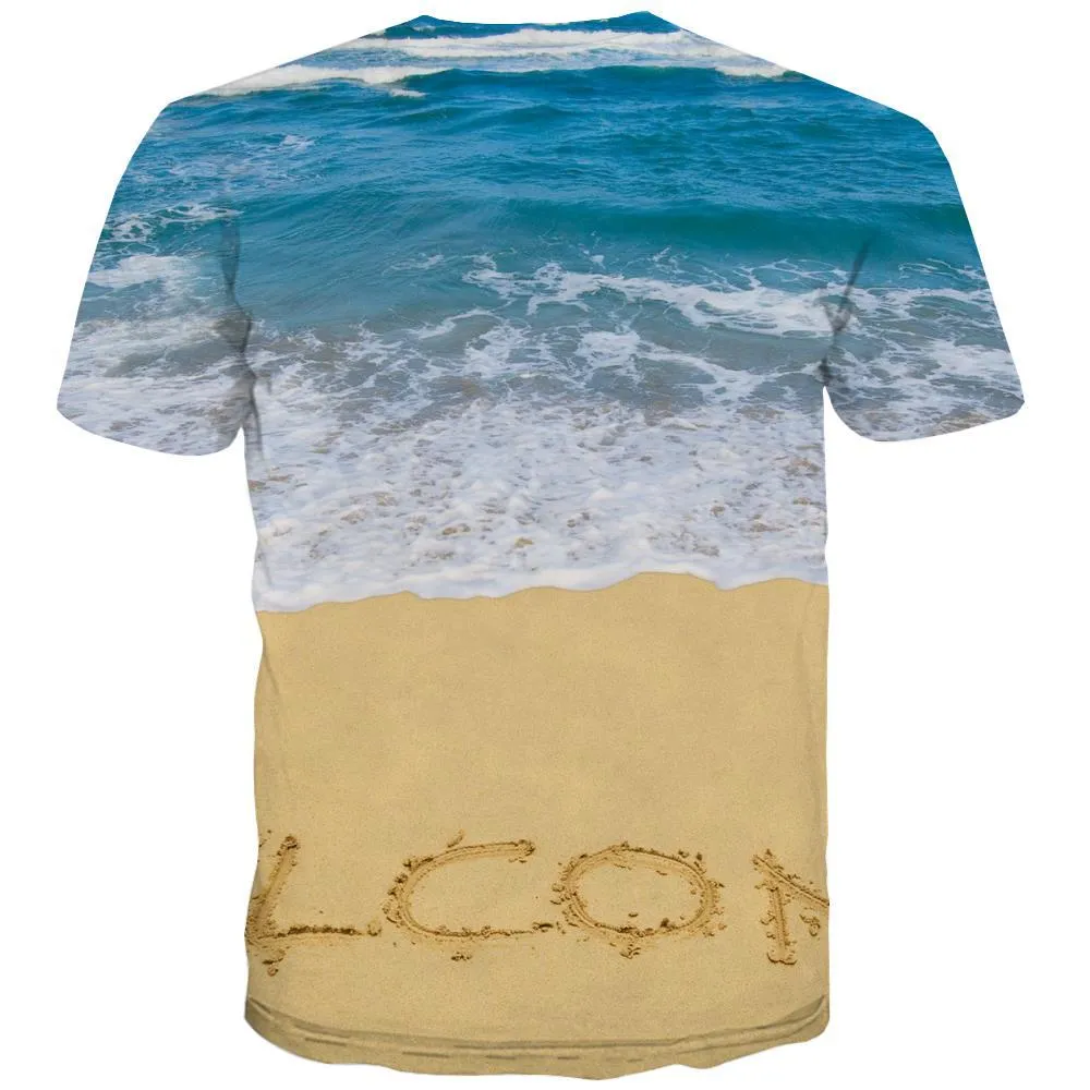 surf T shirts Men The sea Tshirts Casual sport Shirt Print Cool T shirts Funny