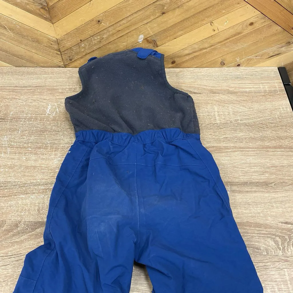 The North Face - Children's Fleece Bibbed Snow Pants - MSRP $110: blue / grey-infant-4 years