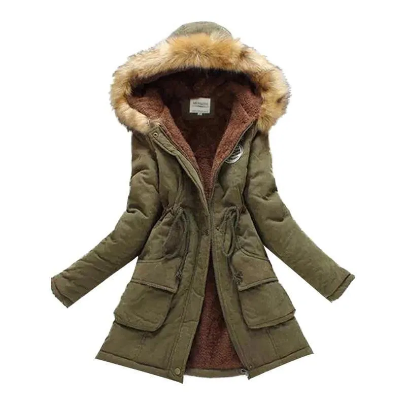 Thick Cotton Parkas Female Women Winter Coat